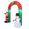 8ft with Santa Snowman 7 Lights Inflatable Festive Arch Decoration