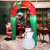 8ft with Santa Snowman 7 Lights Inflatable Festive Arch Decoration