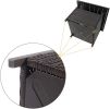 oOutdoor Wicker Umbrella Side Table Patio Rattan Stand Table with Umbrella Hole