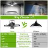 Solar Pendant Lights IP65 Waterproof Shed Light 120¬∞ Adjustable Garage Light with 3 Timing Modes 4 Brightness Levels