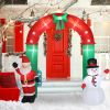 8ft with Santa Snowman 7 Lights Inflatable Festive Arch Decoration