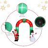 8ft with Santa Snowman 7 Lights Inflatable Festive Arch Decoration