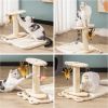 MewooFun Tree Scratching Tower 14'' 2-Layer Cat Tree Sisal Cotton Cat Toys Gifts