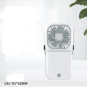 Mini Fan Student Cute Portable Camping (Option: White-Power bank electric fan)