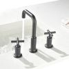 New 8 in Widespread Bathroom Faucet  2 Handles Stainless Steel 3 Hole Bathroom Sink Faucet