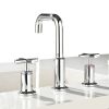 New 8 in Widespread Bathroom Faucet  2 Handles Stainless Steel 3 Hole Bathroom Sink Faucet