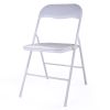 White/Black Plastic Folding Chair for Wedding Commercial Events Stackable Folding Chairs with Padded Cushion Seat