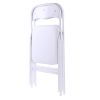 White/Black Plastic Folding Chair for Wedding Commercial Events Stackable Folding Chairs with Padded Cushion Seat