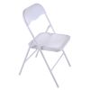 White/Black Plastic Folding Chair for Wedding Commercial Events Stackable Folding Chairs with Padded Cushion Seat