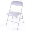 White/Black Plastic Folding Chair for Wedding Commercial Events Stackable Folding Chairs with Padded Cushion Seat