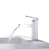 Single Handle Bathroom Faucets - Single Hole Bathroom Vessel Faucet for Sink 1 Hole, Waterfalll Bathroom Vessel Sink Faucets